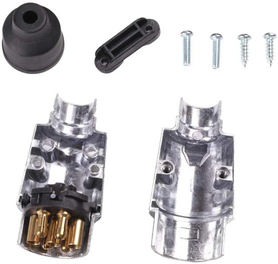 AOHEWEI Towbar Electrics Trailer Plug 7 Pin Metal Aluminium Alloy 7 Way Car Lights Connectors for Boats RV Caravan or Other Commercial Vehicle（plug） - Image 2