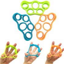Silicone finger Rally Finger Stretcher Hand Resistance Band Finger rehabilitation training device With 3 Sizes (3KG/8.8Ib 4KG/6.6Ib 5KG/11Ib )