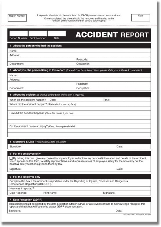 Cherry GDPR Accident Report Book A5 50 Pages - Image 2
