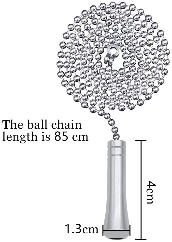 NewZC 2 Sets Teardrop Light Pull Chain Extension Weighted Pull Cord Handle with 85cm Ball Chain Connector - Image 2