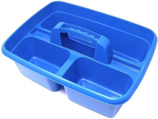 Clay Roberts Cleaning Caddy with Handle, Cleaning Products & Tools Storage Basket, Industrial Tote Caddy