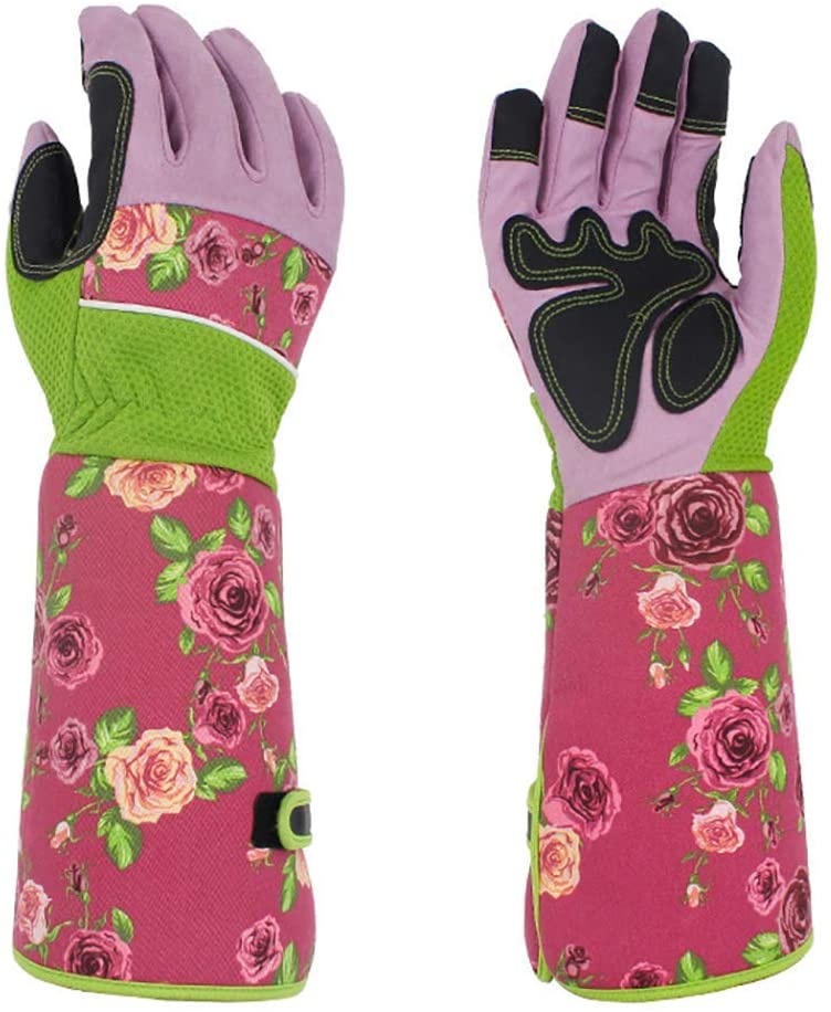 Long Gardening Gloves for Women,Unusual Gardening Gifts for Women Ladies,Personalised Mothers Day Gifts for Mum Grandma,Heavy Duty Thorn Proof Garden Work Gloves 37CM Arm Sleeves Untill Elbow (Pink)