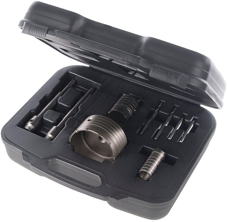 Silverline 633523 TCT Core Drill Kit 9pce 30, 50 and 110 mm, Multi
