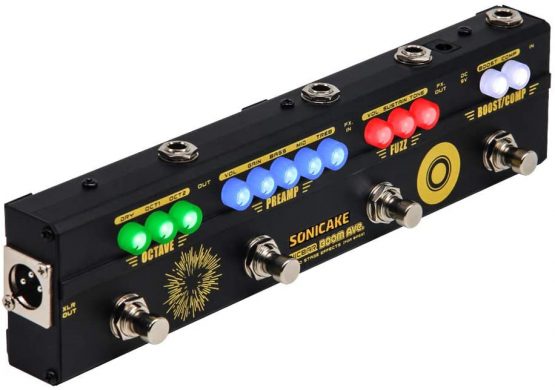 SONICAKE Bass Multi Effects Pedal Preamp Compressor Boost Fuzz Octave Pedal Boom Ave With FX Loop