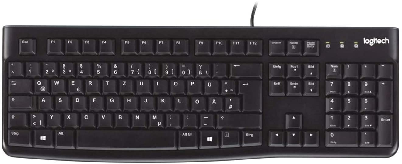 Logitech K120 Wired Keyboard, QWERTY Italian Layout Black BigaMart