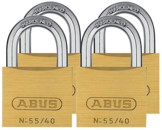 ABUS Brass Padlock 55/40 Quads Set 4 pieces, 33694