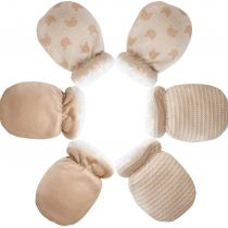 3 works Baby Mitten Gloves-Baby Anti Scratch Mittens Gloves