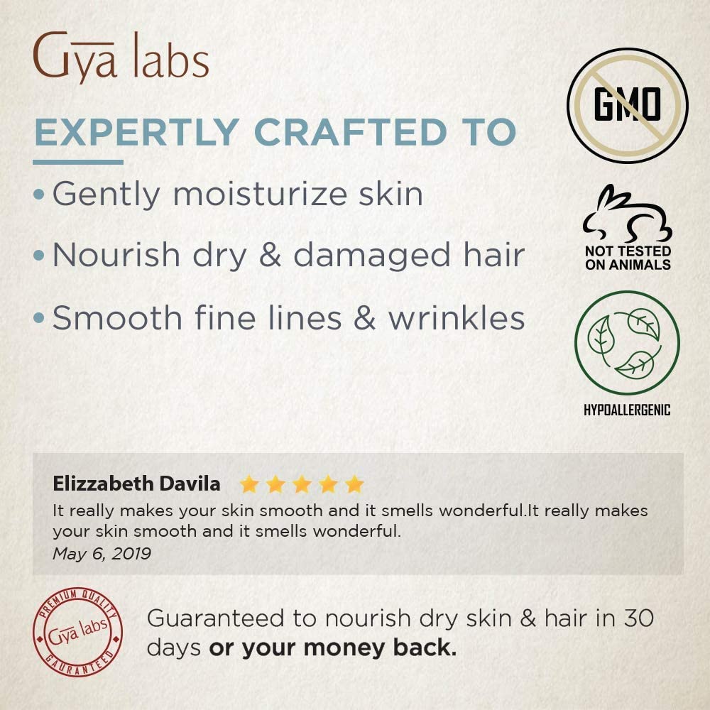 Gya Labs Organic Jojoba Carrier Oil for Skin, 100% Pure Natural Jojoba Oil Organic Unrefined, Jojoba Oil for Hair Body - Image 2