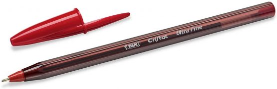 BIC Crystal Exact Fine Point Pens (0.7 mm) - Red, Box of 20 - Image 2