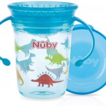 Nuby - Tritan 360° Wonder Cup with Handles - Aqua - 240 ml - 6 Months, Blue