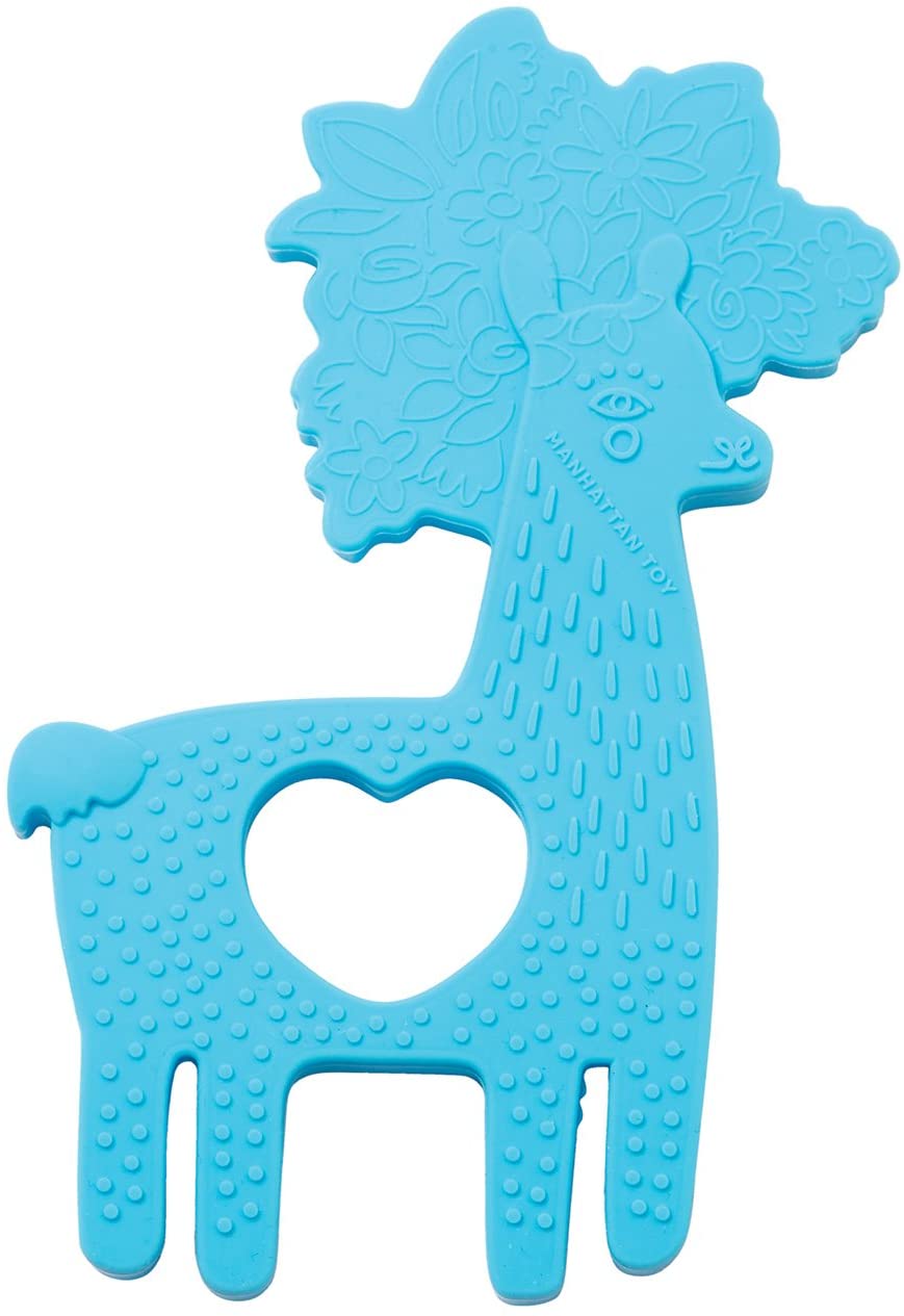 Manhattan Toy Animal Shapes Llama Silicone Teether, Blue - Image 2