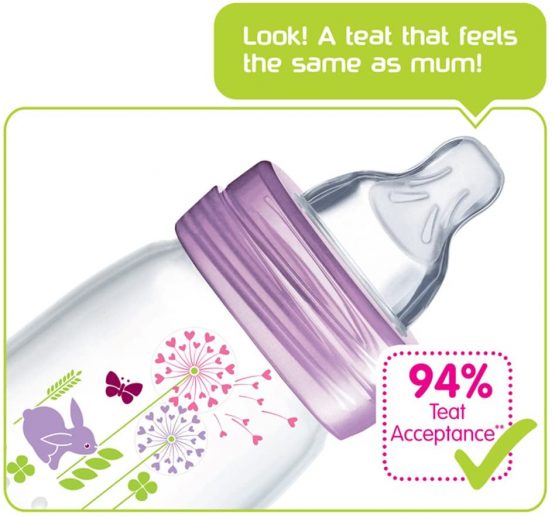 MAM Feel Good Glass Bottle Pack of 1 (1 x 260 ml), MAM Bottle with Medium Flow MAM Teats, Newborn Essentials, MAM Baby Bottles for 2+ Months, White - Image 3