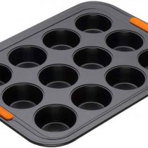Le Creuset 941013000 Toughened Non-Stick Bakeware 12 Cup Mini Muffin Tray, Black, 30 cm