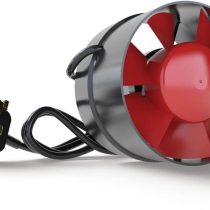 Black Orchid (100 mm, 4 " Dia) Axial Flo In Line Horticultural Extractor Fan Grow Tent Hydroponic Bathroom Shower Silent Quiet UK Three Pin Plug