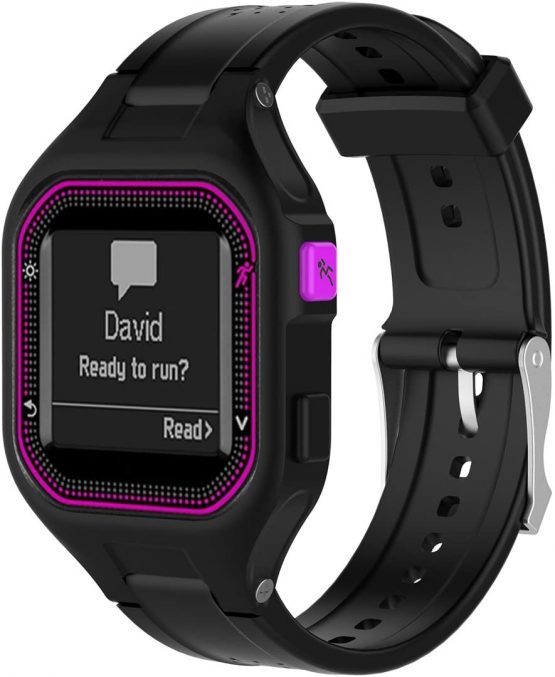 AWADUO For Garmin Forerunner 25(Small) Replacement Band, Replacement Silicone Wrist Band Strap For Garmin Forerunner 25 Watch, Soft And Durable (Silicone Black) - Image 3