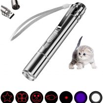 SUOXU Cat Toys,Led Pointer Cat Toys, Cat Chaser Toys -7 in 1 Function Cats Tracker -USB Rechargeable,Cat Interactive Toys Wand, Pet Cat Catch Single Interactive Exercise Cat Training Tool