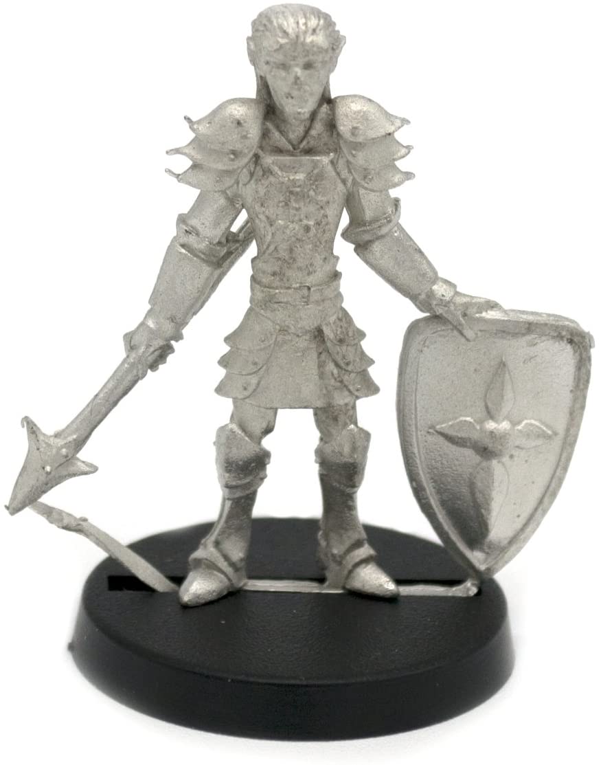 Stonehaven Miniatures Male Human Blademaster Miniature Figure, 100% Pewter Metal - 32mm Tall - (for 28mm Scale Table Top War Games) - Made In USA
