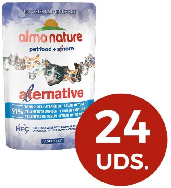 Almo Nature Cat Food Alternative Atlantic Tuna (24 Packs Of 55 g