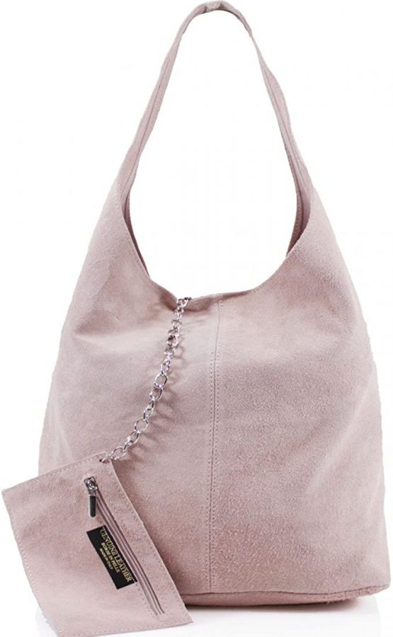 Ambra women’s suede handbag, shoulder bag, leather bag, shopper bag, WL818
