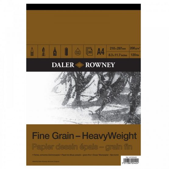 Daler Rowney FINE GRAIN HEAVYWEIGHT PAD A4 200G 30SH