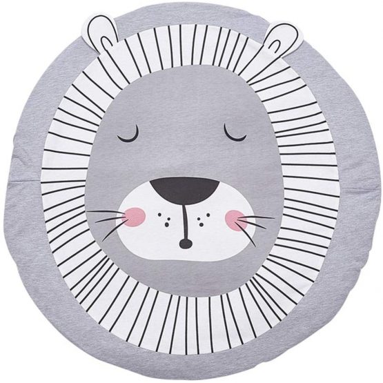Baby Blanket Cotton, Queta Baby Play Gym Mat Playmat Activity Gym Floor Mat for Toddler Kids 90cm Soft Sleeping Mat (Lion) - Image 3