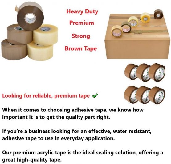 KitePackaging Heavy Duty Strong Brown Packing Tape 48mm x 66m - Strong Brown Tape Rolls for Parcel Boxes Moving House (Pack of 6 Tape Rolls) - Image 4