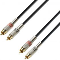 Adam Hall 3 Star Series 6m 2x RCA Male to 2x RCA Male Audio Cable