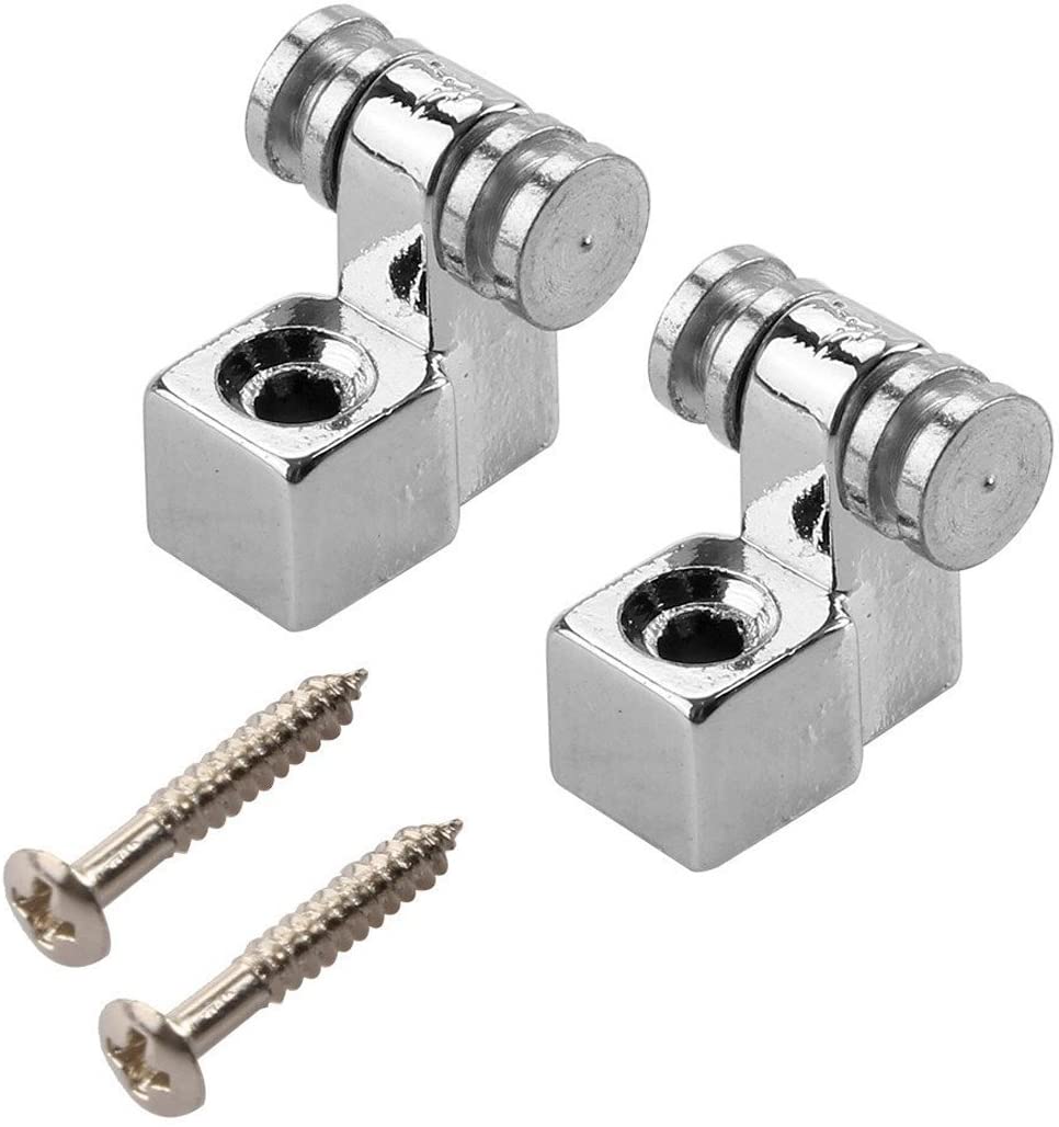 Musiclily Guitar Roller String Trees Guides String Retainers for Strat Tele Style Electric Guitar Chrome(4 Pieces)