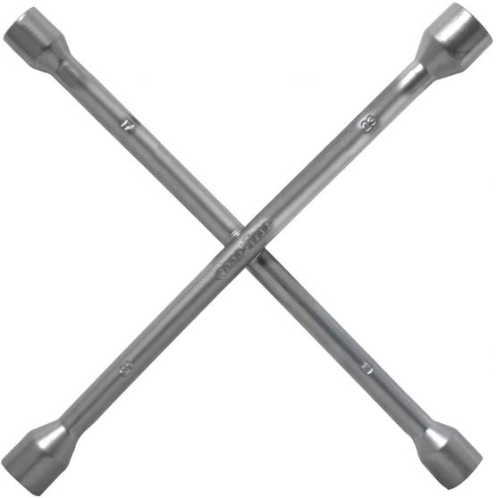 Goodyear Professional Fixed 4 Way Cross Wheel Wrench Nut 17/19/ 21 / 23mm Car Truck Van Tyre Heavy Duty - Image 3