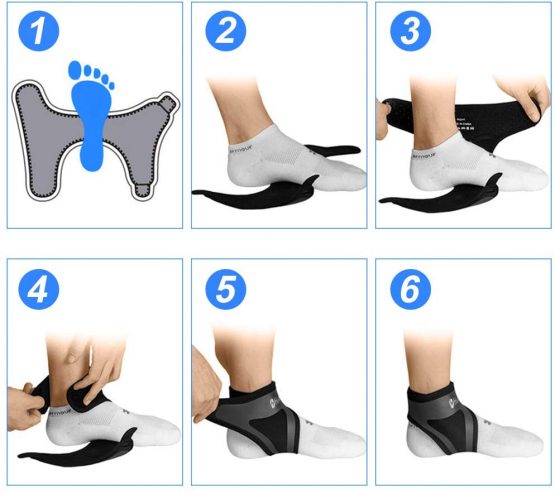 Hually Ankle Support, 1 Pair Adjustable Ankle Brace with Breathable & Elastic Nylon Material, Comfortable Ankle Wrap Sports Protect Against Chronic Ankle Strain Sprains Fatigue, One Size Fits All - Image 3