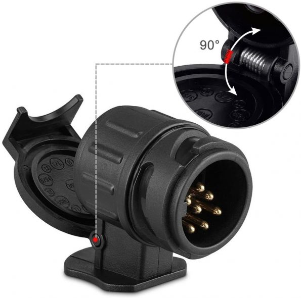 13 Pin to 7 Pin Towing Adaptor, Caravan Truck Tow Bar Trailer Plug