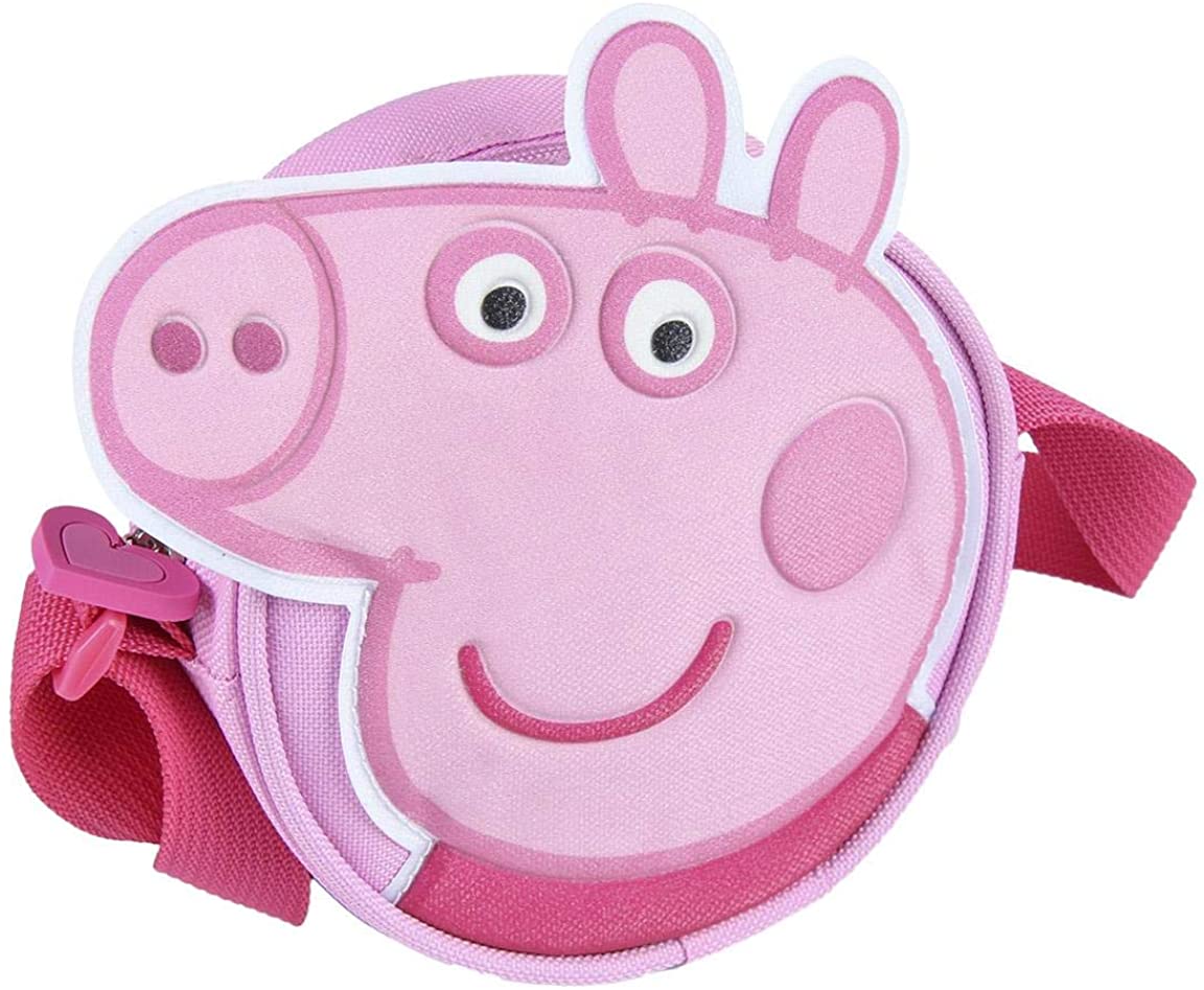 Artesania Cerda Bolso Bandolera Peppa Pig, Girls’ Backpack, Black (Negro), 5x14x14 cm (W x H L), Black (Black)