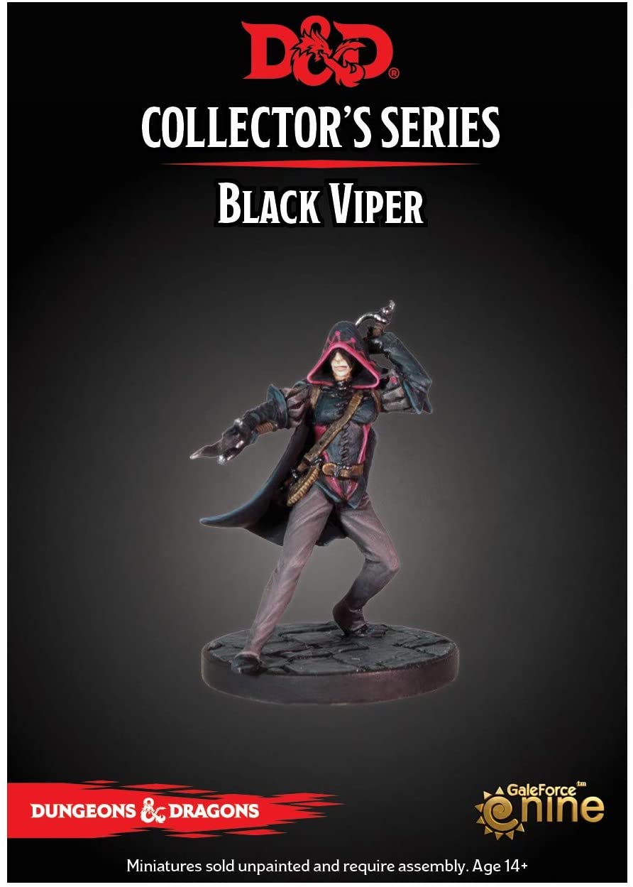 Gale Force Nine 71072 - D&D Waterdeep Dragon Heist - Black Viper (1 figure), 4.25 Inch (Pack of 1)