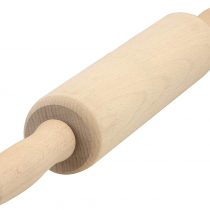 apollo THE HOUSEWARES BRAND 8936 Housewares 43 x 6 cm Beechwood Revolving Rolling Pin, Natural Wood