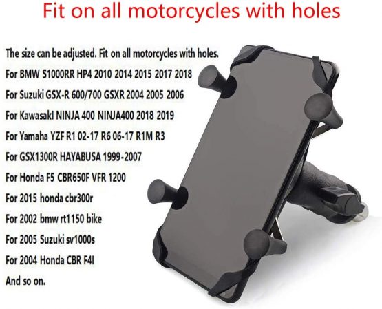 Motorbike Cell Phone Holder Mount GPS Support Stand for 4 '' - 7 '' Smartphone Fits all Motorcycles with Holes For R1 R6 S1000RR F5 CBR650F VFR1200 - Image 3