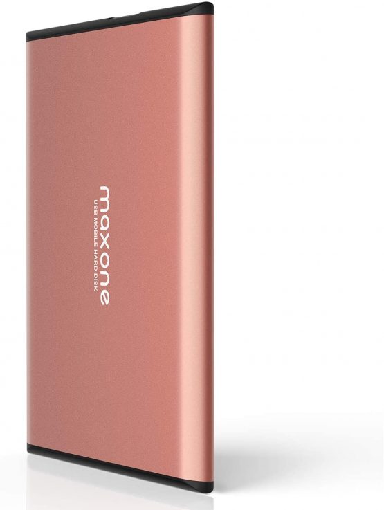 2.5" Portable External Hard Drive 160GB-USB 3.0 Ultra Slim Aluminum HDD Backup for PC/Desktop/Laptop/TV/Mac/MacBook/Chromebook/Windows - Rose Pink