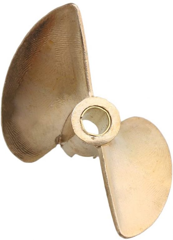 Mxfans Dia 4mm Shaft Center Hole RC Boat 2 Leaves Brass Propeller Dia 37mm P1.4 - Image 2