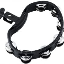 Meinl Percussion HTMT2BK Tambourine (ABS plastic) with Nickel Plated Steel Jingles (2 rows) to be Black