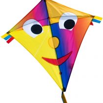 MIC CIM Single line kites - Happy Eddy BLUE - for children from 3 years onwards - 26x27.5 inch - incl. kite line and kite tails