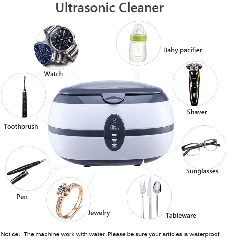 Uten Ultrasonic Cleaner 600ml Ultra Sonic Jewellery Cleaner with