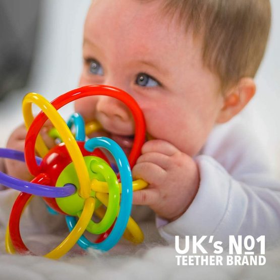 Nuby Lots A Loops Teething Ring and Built-in Rattle Toy - Image 2