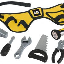 Theo Klein 3222 CAT Tool Belt | With sturdy tools such as hammer, pliers and more. | Battery-powered flashlight | Dimensions: 76 cm x 24 cm x 4,5 cm | Toy for children from 3 years old