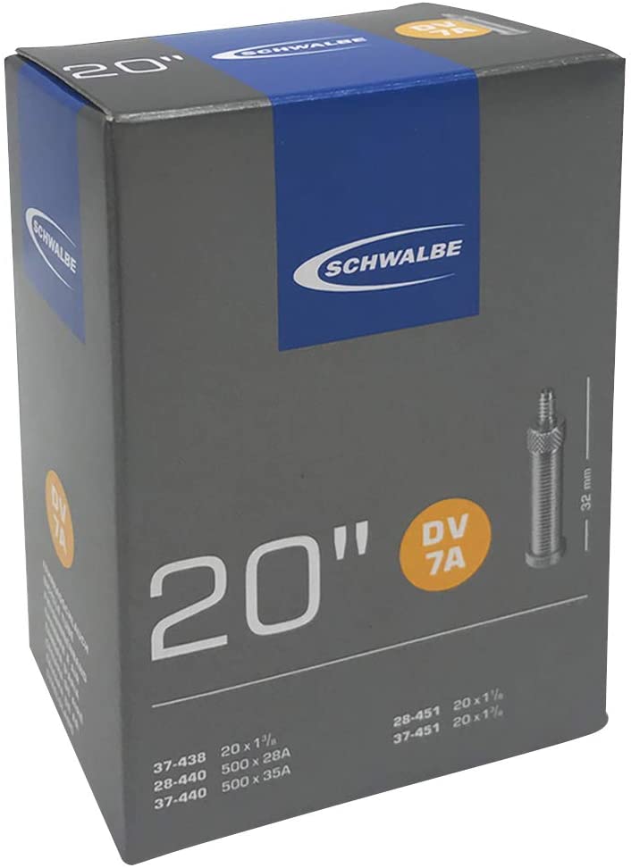 Schwalbe Unisex's DV7A Tubes, Black, 28/37-438/451, 10416311V, 28 x 28-32 mm