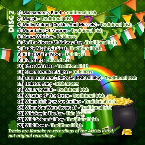 IRISH KARAOKE CD+G (CDG) Disc Pack. 40 Greatest Irish Songs Ever. Mr Entertainer Big Hits, Multicolour - Image 3