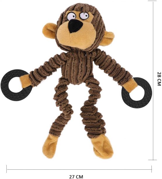 Squeaky Dog Toys Durable Dog Plush Toy Dog Puppy Chew Toys for Boredom Monkey Dog Toy Cuddly Dog Interactive Toy Dog Teething Toy Pet Play Toy for Puppy Small Medium Large Dogs Keep Your Dog Happy - Image 4