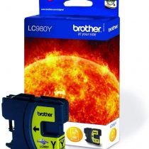 Brother LC-980Y Inkjet Cartridge, Yellow, Single Pack, Standard Yield, Includes 1 x Inkjet Cartridge, Brother Genuine Supplies