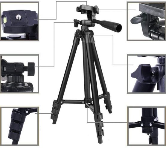 Phone Tripod EVERESTA 42 Inch 360 flexible Smartphone Tripod, iPhone Tripod Mobile Phone tripod Stand with Phone Holder Mount and Bluetooth Remote Shutter - Image 3