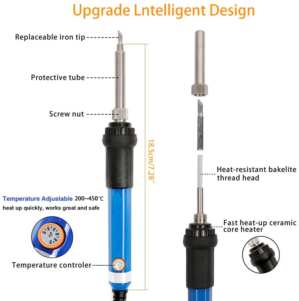 LAMPTOP 80pcs Wood Burning Pyrography Pen Kit, 50W with Adjustable