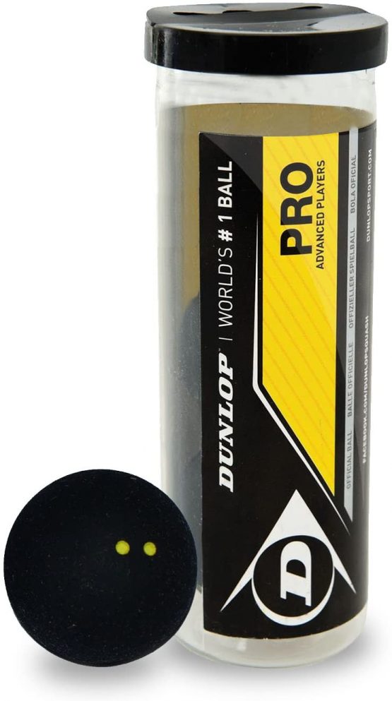ND Sports DUNLOP PRO Squash Balls - Tube of 3, FBA_700110