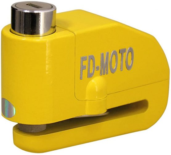 FD-MOTO 110dB Alarm Disc Brake Lock Black + Free Carry Pouch and 1.5M Reminder Cable Anti-Theft Motorcycle Motorbike Security Lock - Image 4